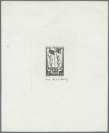 (*) Frankreich: 1943, 4 Fr. + 10 Fr. "National Aid" As "Épreuves De Luxe" In Black Without Gum. - Oblitérés