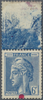 * Frankreich: 1948. NON-ISSUED Stamp "6fr Marianne With Phrygian Cap" In Blue By Hourriez As Lower Sta - Oblitérés