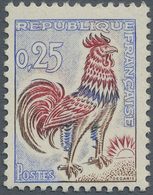 ** Frankreich: 1962, 0.25 Fr. Gallic Cock, Printed On Chemically Treated Stamp Paper Which Lights Up Un - Oblitérés