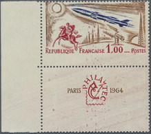 ** Frankreich: 1964. "Philatec" In A Corner Stamp With Upward Shifted Design, Therefore At Top No Inscr - Oblitérés