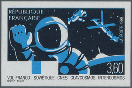 ** Frankreich: 1989, 3.60 Fr. Common Space Flight USSR-France Without The Colors Red And Yellow, Mint N - Oblitérés