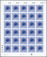 ** Frankreich: 1991, 2.50 Fr Mozart Original Sheet Of 30 Items Imperforated, Mint Never Hinged, Maury 1 - Oblitérés