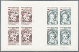 ** Frankreich - Markenheftchen: 1962, Red Cross Stamp Booklet With In Each Case Four Stamps In The Scar - Sonstige & Ohne Zuordnung