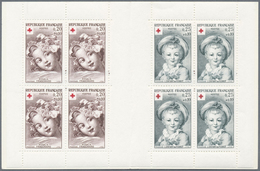 ** Frankreich - Markenheftchen: 1962, Red Cross Stamp Booklet With In Each Case Four Stamps In The Scar - Sonstige & Ohne Zuordnung