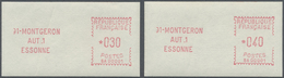 ** Frankreich - Automatenmarken: 1969, 0.30 Fr. Und 0.40 Fr. Montgeron, Type II "Punkt Verschoben", Zwe - Sonstige & Ohne Zuordnung