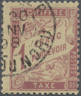 O Frankreich - Portomarken: 1896, Portomarke 1 Fr. Lilakarmin Auf Gelblich Mit Sauberen Rundstempel, S - 1859-1959 Covers & Documents