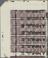 (*) Frankreich - Portomarken: 1898. Part Sheet Of 25 "50c Violet" (type I), Imperforate, Double Print, M - 1859-1959 Covers & Documents