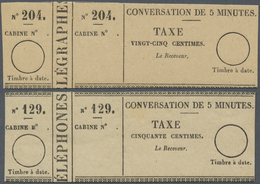 (*) Frankreich - Telegrafenmarken: 1883, Both Telephone Receipts Unused, 4.250, - € - Telegraaf-en Telefoonzegels