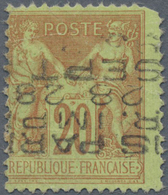 (*) Frankreich - Vorausentwertungen: 1893, "20 C. Allegory" With Five-line Advance Cancellation, Perfora - Sonstige & Ohne Zuordnung