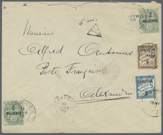 Br Französische Post In Ägypten - Alexandria - Portomarken: 1922. Roughly Opend Envelope Addressed To ' - Andere & Zonder Classificatie