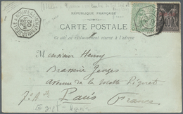 Br Französische Post In Ägypten - Port Said: 1902, 10 C Overprint "PORT SAID" Mixed Franking With Egypt - Other & Unclassified