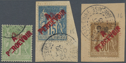 Brfst/O Französische Post In China - Portomarken: 1903, "A PERCEVOIR", Red Diagonal Overprint On Sage 5c., 1 - Autres & Non Classés