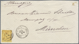 Br Französische Post In Der Levante: 1884,1885, Two Letters From "MERSINA TURQUIE-DÁSIE" And "BEYROUTHE - Other & Unclassified