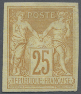 * Französische Kolonien - Allgemeine Ausgabe: 1878-80 25 C. Gelbraun, Ungebraucht Mit Originalgummi, F - Sonstige & Ohne Zuordnung