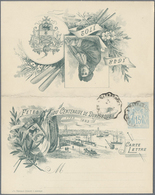 GA Frankreich - Ganzsachen: 1893, 15 C Blue Sage Private Stationery Letter-card "Fetes Du Centenaire De - Sonstige & Ohne Zuordnung