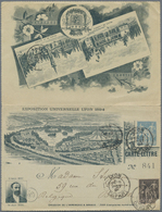 GA Frankreich - Ganzsachen: 1894, 15 C Blue Sage Private Stationery Letter-card "Exposition Universelle - Other & Unclassified