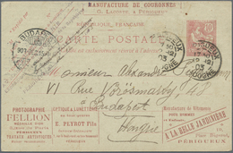 GA Frankreich - Ganzsachen: 1903, France. Advertising Post Card 10c Rights Of Man With Textual Ads On F - Sonstige & Ohne Zuordnung