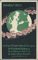 GA Frankreich - Ganzsachen: PHILATELIE: 1925, "EXPOSITION PHILATELIQUE INTERNATIONALE" - Private Postal - Sonstige & Ohne Zuordnung