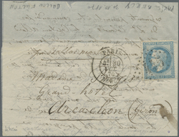 Br Frankreich - Ballonpost: 1870, 30.10., "LE FULTON", Lettersheet Franked With 20c. Laure, Oblit. GC " - 1960-.... Covers & Documents