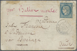 Br Frankreich - Ballonpost: 1871, General Faidherbe, Ballon Monte Cover Bearing 20c. Siege Oblit. By Et - 1960-.... Lettres & Documents