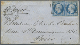 Br Frankreich - Militärpost / Feldpost: 1854, Protection Force ROME - "25" Tax Handstamp On Folded Lett - Armeestempel (vor 1900)