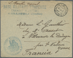 Br Frankreich - Militärpost / Feldpost: 1918. Envelope Addressed To France Cancelled 'Gallipoli-Italia' - Guerra Del 1914-18