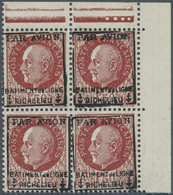 ** Frankreich - Militärpost / Feldpost: 1940, "Richelieu" Overprints, 1.50fr. Petain, Marginal Block Of - Posta Aerea Militare