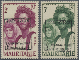 ** Frankreich - Militärpost / Feldpost: 1940, "Richelieu" Overprints, Mauretania 2fr. And 3fr., Two Val - Poste Aérienne Militaire