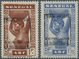 ** Frankreich - Militärpost / Feldpost: 1940, "Richelieu" Overprints, Senegal 1fr. And 1.75fr., Two Val - Posta Aerea Militare