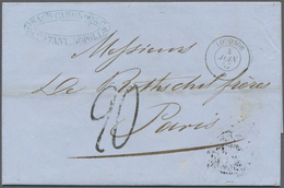 Br Frankreich - Schiffspost: 1857, Shipletter From CONSTATINOPLE To Paris With Transit Mark French P.O. - Other & Unclassified