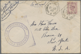 Br Frankreich - Schiffspost: 1943, Great Britain 6 D. Tied By French Ship Mark "BATIMENT DE LIGNE RICHE - Other & Unclassified