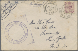 Br Frankreich - Schiffspost: 1943, Great Britain 6 D. Tied By French Ship Mark "BATIMENT DE LIGNE RICHE - Autres & Non Classés