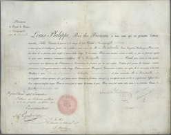 Frankreich - Besonderheiten: 1832, Document Concerning The French Consul In Ecuador, Signed By Lois - Sonstige & Ohne Zuordnung