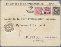 /Br Frankreich - Besonderheiten: 1900/1913, Cover 7. Weight Level From France To Pottendorf/Austria Fran - Other & Unclassified