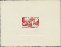 (*) Frankreich - Besonderheiten: 1946. Epreuve D'artiste Signée In Red For Non-issued Stamp "100fr Libér - Altri & Non Classificati