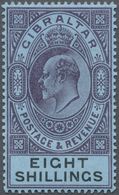 ** Gibraltar: 1903, 8s. Dull Purple And Black/blue, Crown CA, Fresh Colour, Well Perforated, Unmounted - Gibilterra