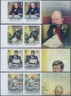 ** Gibraltar: 2008, Cept Issue "The Letter", 8p. To £1, Complete Set Of Four Values, IMPERFORATE Margin - Gibraltar