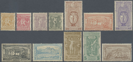 * Griechenland: 1896 Olympic Games Complete Set Of 12, Mounted Mint With More Or Less Part Original Gu - Brieven En Documenten