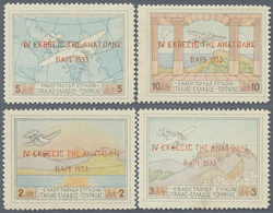 * Griechenland: 1926, Semi-official Airmail Stamps With Additional Red Overprint "BAPI 1933" And Backs - Brieven En Documenten