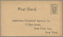 GA Griechenland - Ganzsachen: 1901, 1 L Grey-violet "Flying Mercury", Private Postal Stationery Card Wi - Postwaardestukken