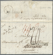 Br Großbritannien - Vorphilatelie: 1816, Folded Entire Letter Sent From London With 1-line "ANGLETERRE" - ...-1840 Voorlopers