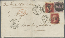 Br Großbritannien: 1864. Envelope Addressed To Algeria, North Africa Bearing SG 43, 1d Rose (2) And SG - Sonstige & Ohne Zuordnung