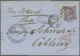 Br Großbritannien: 1866/1870, Three Highly Attractive Entires Sent From London To Coblenz And Heilbronn - Other & Unclassified