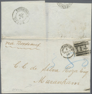 Br Großbritannien: 1873, QV 6 D Deep-grey Plate 15 On Folded Letter From "DUNDEE OC 17 77" To Maranham - Altri & Non Classificati