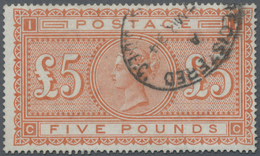 O Großbritannien: 1867, £5 Orange, Lettered "C-C", Fresh Colour, Well Perforated, Neatly Oblit. By Lon - Autres & Non Classés
