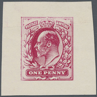 (*) Großbritannien: 1902 King Edward VII, 1d Red ECKERLIN DIE ESSAYS (horizontal Crease Otherwise Fine) - Andere & Zonder Classificatie