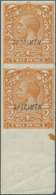 * Großbritannien: 1924, 2d. Orange, Wm Block Cypher, Wm Sideways, Imperforate Vertical Bottom Marginal - Sonstige & Ohne Zuordnung