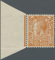 ** Großbritannien: 1924, 2d. Orange, Wm Block Cypher, Left Marginal Copy Showing Variety "Large Dry Pri - Autres & Non Classés