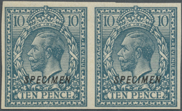 **/* Großbritannien: 1924, 10d. Turquoise-blue, Wm Block Cypher, Imperforate Horiz. Pair With "Specimen" - Andere & Zonder Classificatie