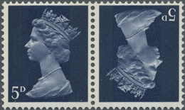 ** Großbritannien: 1968, 5d. Royal Blue, Tête-bêche Pair, Unmounted Mint. SG 735, Not Listed. - Autres & Non Classés